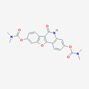 molecular formula C21H19N3O6 B106257 3,9-Bis(N,N-dimethylcarbamoyloxy)-5H-benzofuro(3,2-c)quinoline-6-one CAS No. 129794-24-7