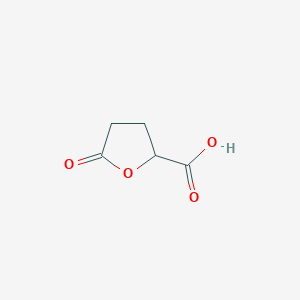 molecular formula C5H6O4 B106260 5-Oxotetrahydrofuran-2-carboxylic acid CAS No. 4344-84-7