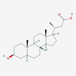 molecular formula C23H38O3 B106268 24-Norlithocholic acid CAS No. 15238-52-5