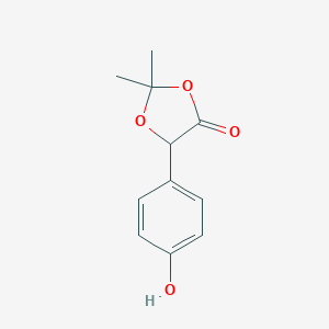 molecular formula C11H12O4 B106290 5-(4-Hydroxyphenyl)-2,2-dimethyl-1,3-dioxolan-4-one CAS No. 173192-07-9