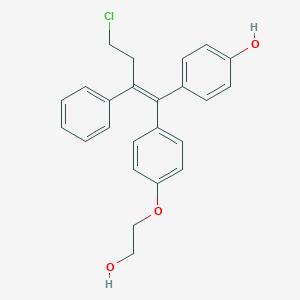 molecular formula C24H23ClO3 B106303 4-[(Z)-4-chloro-1-[4-(2-hydroxyethoxy)phenyl]-2-phenylbut-1-enyl]phenol CAS No. 128585-01-3