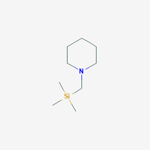 molecular formula C9H21NSi B106332 Piperidine, 1-((trimethylsilyl)methyl)- CAS No. 17877-17-7