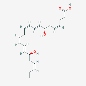 molecular formula C22H32O4 B106341 (4Z,7S,8E,10Z,13Z,15E,17S,19Z)-7,17-Dihydroxydocosa-4,8,10,13,15,19-hexaenoic acid CAS No. 578008-43-2
