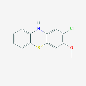 molecular formula C13H10ClNOS B106349 2-Chloro-3-methoxy-10H-phenothiazine CAS No. 17800-08-7
