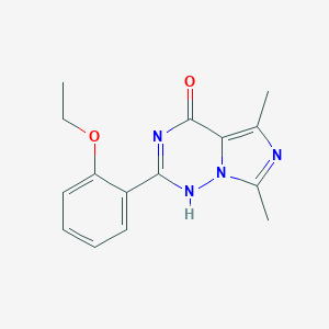 molecular formula C15H16N4O2 B106386 2-(2-乙氧基苯基)-5,7-二甲基咪唑并[5,1-f][1,2,4]三嗪-4(1H)-酮 CAS No. 224789-20-2