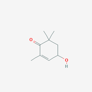 molecular formula C9H14O2 B106389 4-Hydroxy-2,6,6-trimethylcyclohex-2-en-1-one CAS No. 19620-37-2