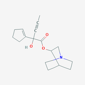 molecular formula C17H23NO3 B010640 3-Quinuclidinyl cyclopentenyl(1-propynyl)glycolate CAS No. 102571-08-4