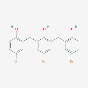 molecular formula C20H15Br3O3 B106418 Phenol, 4-bromo-2,6-bis[(5-bromo-2-hydroxyphenyl)methyl]- CAS No. 35280-40-1