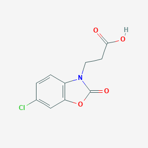 molecular formula C10H8ClNO4 B106447 3-(6-chloro-2-oxo-1,3-benzoxazol-3(2H)-yl)propanoic acid CAS No. 17124-56-0