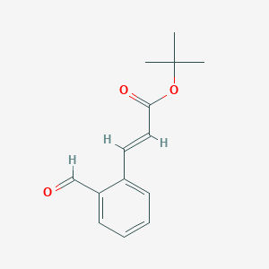 molecular formula C14H16O3 B010645 tert-butyl (E)-3-(2-formylphenyl)prop-2-enoate CAS No. 103890-69-3
