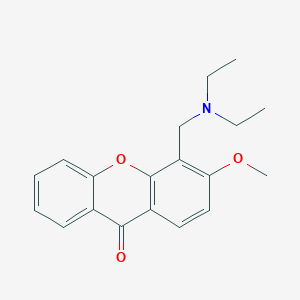 molecular formula C19H21NO3 B106451 9H-Xanthen-9-one, 4-((diethylamino)methyl)-3-methoxy- CAS No. 17854-58-9