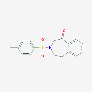 molecular formula C17H17NO3S B106458 3-(4-methylphenyl)sulfonyl-2,4-dihydro-1H-3-benzazepin-5-one CAS No. 15218-07-2