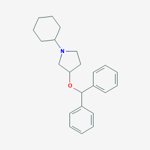 molecular formula C23H29NO B010646 1-Cyclohexyl-3-(diphenylmethoxy)pyrrolidine CAS No. 102584-43-0