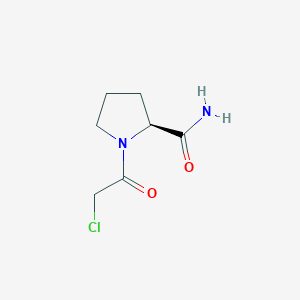 molecular formula C7H11ClN2O2 B106461 (S)-1-(2-Chloroacetyl)pyrrolidine-2-carboxamide CAS No. 214398-99-9