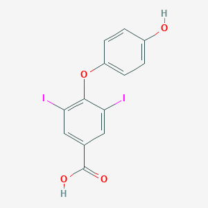 molecular formula C13H8I2O4 B106471 4-(4-Hydroxyphenoxy)-3,5-diiodobenzoic acid CAS No. 1838-55-7