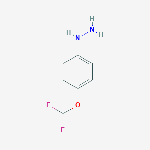 molecular formula C7H8F2N2O B106488 [4-(Difluoromethoxy)phenyl]hydrazine CAS No. 62128-84-1
