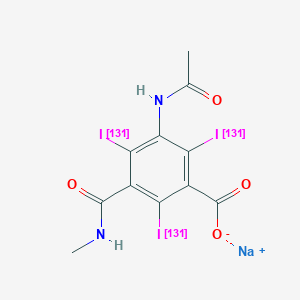 molecular formula C11H8I3N2NaO4 B106498 Iothalamate sodium I 131 CAS No. 15845-98-4
