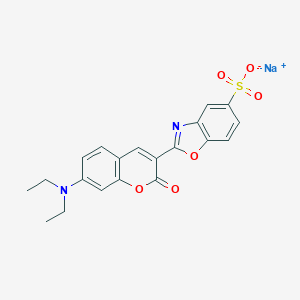 molecular formula C20H17N2NaO6S B106518 SODIUM 2-[7-(DIETHYLAMINO)-2-OXO-2H-1-BENZOPYRAN-3-YL]BENZOXAZOLE-5-SULFONATE CAS No. 93859-23-5