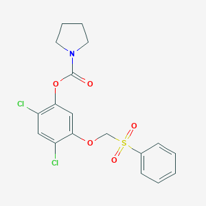 2,4-Dichloro-1-(phenylsulfonylmethoxy)-5-(1-pyrrolidinylcarbonyloxy)benzene
