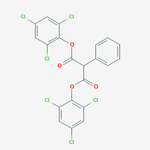 molecular formula C21H10Cl6O4 B106585 Bis(2,4,6-trichlorophenyl) 2-phenylpropanedioate CAS No. 15781-73-4
