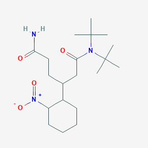 molecular formula C20H37N3O4 B010663 N,N-Bis(tert-butyl)-3-(2-nitrocyclohexyl)adipamide CAS No. 102366-82-5