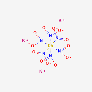 molecular formula K3N6O12Rh-3 B106653 Potassium hexanitrorhodate(III) CAS No. 17712-66-2