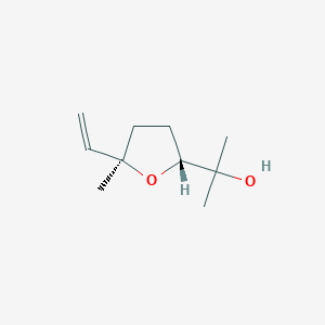 molecular formula C₁₀H₁₈O₂ B106663 2-[(2R,5R)-5-ethenyl-5-methyloxolan-2-yl]propan-2-ol CAS No. 34995-77-2