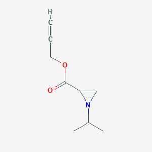 molecular formula C9H13NO2 B010667 Prop-2-yn-1-yl 1-isopropylaziridine-2-carboxylate CAS No. 100819-38-3