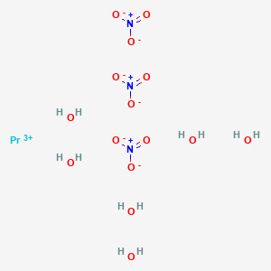 molecular formula H12N3O15Pr B106675 硝酸六水合镨(III) CAS No. 15878-77-0