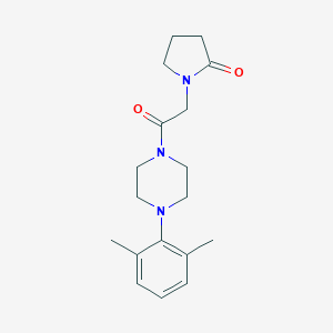 Piperazine, 1-(2,6-dimethylphenyl)-4-((2-oxo-1-pyrrolidinyl)acetyl)-