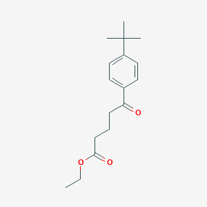 molecular formula C17H24O3 B010672 5-(4-叔丁基苯基)-5-氧代戊酸乙酯 CAS No. 101577-33-7