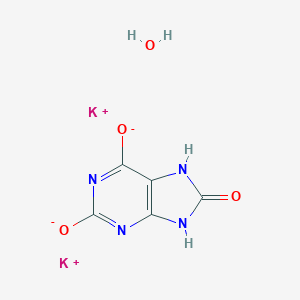 molecular formula C5H3KN4O3 B106734 Dipotassium;8-oxo-7,9-dihydropurine-2,6-diolate;hydrate CAS No. 19142-74-6