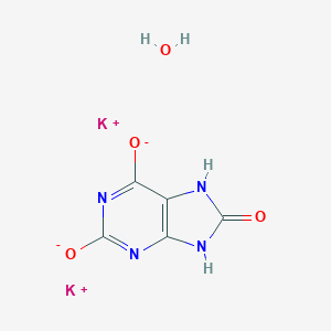 molecular formula C5H4K2N4O4 B106734 Dipotassium;8-oxo-7,9-dihydropurine-2,6-diolate;hydrate CAS No. 19142-74-6