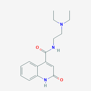 molecular formula C16H21N3O2 B106736 N-[2-(Diethylamino)ethyl]-2-hydroxyquinoline-4-carboxamide CAS No. 87864-08-2