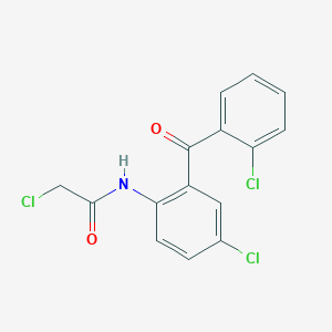 molecular formula C15H10Cl3NO2 B106737 2-chloro-n-[4-chloro-2-(2-chlorobenzoyl)phenyl]acetamide CAS No. 14405-03-9