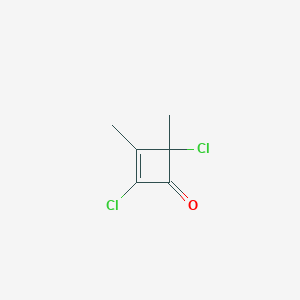 molecular formula C6H6Cl2O B010674 2,4-Dichloro-3,4-dimethylcyclobut-2-enone CAS No. 110655-89-5