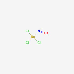 molecular formula Cl3NORu- B106762 Ruthenium, trichloronitrosyl- CAS No. 18902-42-6