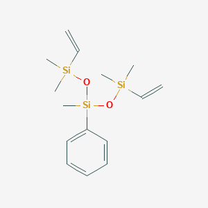 molecular formula C15H26O2Si3 B106789 1,1,3,5,5-五甲基-3-苯基-1,5-二乙烯基三硅氧烷 CAS No. 17902-95-3