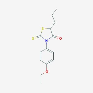 molecular formula C14H17NO2S2 B106817 3-(p-Ethoxyphenyl)-5-propylrhodanine CAS No. 19334-80-6