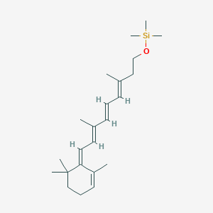molecular formula C23H38OSi B106821 Silane, [[3,7-dimethyl-9-(2,6,6-trimethyl-2-cyclohexen-1-ylidene)-3,5,7-nonatrienyl]oxy]trimethyl- CAS No. 16729-20-7