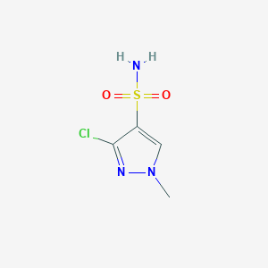 molecular formula C4H6ClN3O2S B010685 3-Chloro-1-methyl-1H-pyrazole-4-sulfonamide CAS No. 101457-06-1