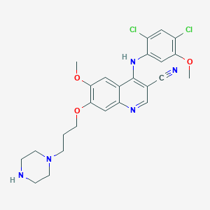 molecular formula C25H27Cl2N5O3 B106860 N-Desmethyl bosutinib CAS No. 380843-81-2