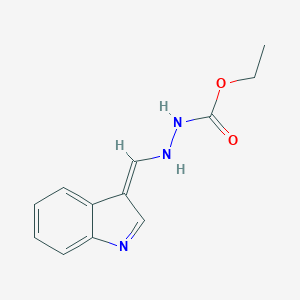 molecular formula C12H13N3O2 B106888 Ethyl 2-((1H-indol-3-YL)methylene)hydrazinecarboxylate CAS No. 15641-27-7
