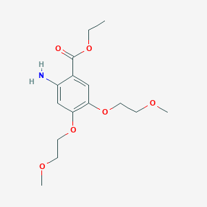 molecular formula C15H23NO6 B106895 Ethyl 2-amino-4,5-bis(2-methoxyethoxy)benzoate CAS No. 179688-27-8
