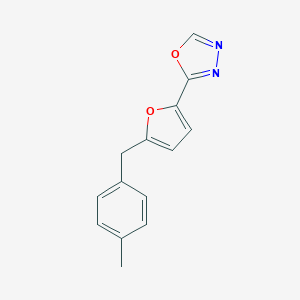 molecular formula C14H12N2O2 B106901 2-[5-[(4-Methylphenyl)methyl]furan-2-yl]-1,3,4-oxadiazole CAS No. 18726-01-7