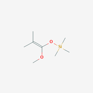 molecular formula C8H18O2Si B106939 Silane, [(1-methoxy-2-methyl-1-propenyl)oxy]trimethyl- CAS No. 31469-15-5