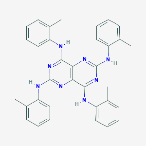 molecular formula C34H32N8 B106945 2-N,4-N,6-N,8-N-tetrakis(2-methylphenyl)pyrimido[5,4-d]pyrimidine-2,4,6,8-tetramine CAS No. 18711-04-1