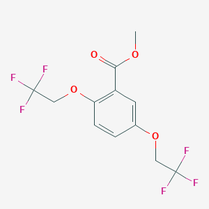 molecular formula C12H10F6O4 B106954 Methyl 2,5-bis(2,2,2-trifluoroethoxy)benzoate CAS No. 35480-31-0
