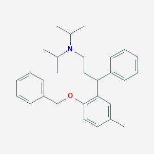 molecular formula C29H37NO B106955 3-(5-methyl-2-phenylmethoxyphenyl)-3-phenyl-N,N-di(propan-2-yl)propan-1-amine CAS No. 389068-22-8