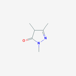 molecular formula C6H10N2O B106963 2-Pyrazolin-5-one, 1,3,4-trimethyl- CAS No. 17826-82-3